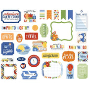 Echo Park - Born to Travel Ephemera Icon Die Cuts 33/Pkg