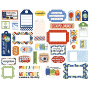 Echo Park - Born to Travel Frames & Tags Die Cuts 33/Pkg