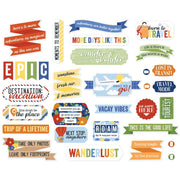 Echo Park - Born to Travel Title & Phrases Die Cuts 32/Pkg