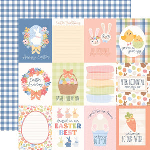 Echo Park - Bunnies & Baskets Paper - 3X4 Journaling Cards