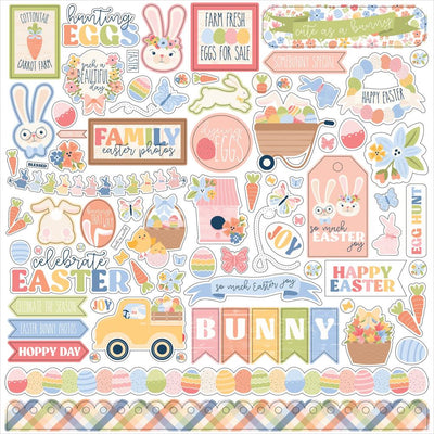 Echo Park - Bunnies & Baskets 12x12 Cardstock Sticker Sheet