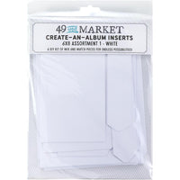 49 And Market Create-An-Album Foundation Inserts - Assort 1 White