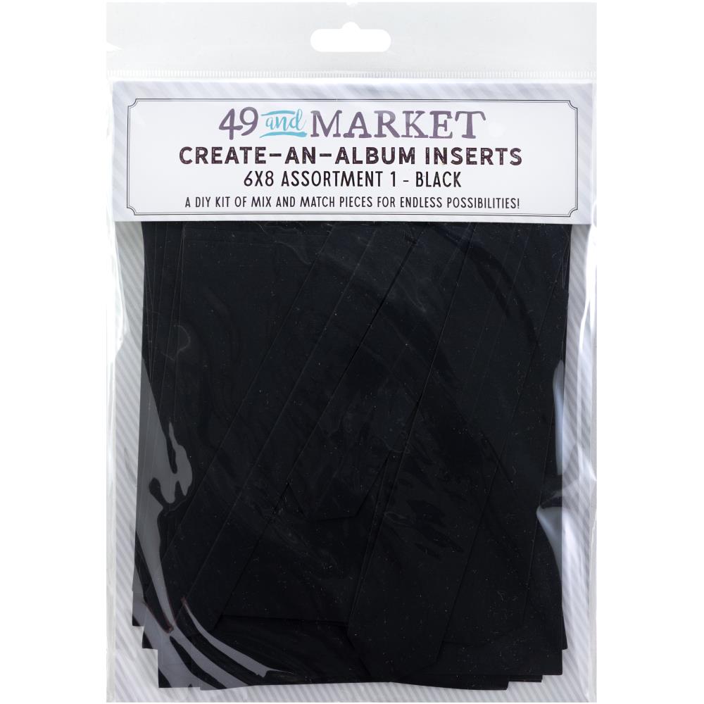 49 And Market Create-An-Album Foundation Inserts - Assort 1 Black