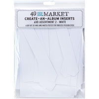 49 And Market Create-An-Album Foundation Inserts - Assort 2 White