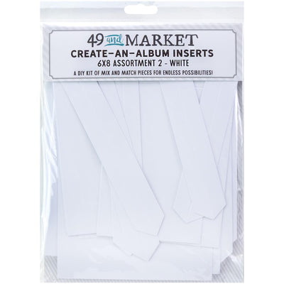 49 And Market Create-An-Album Foundation Inserts - Assort 2 White