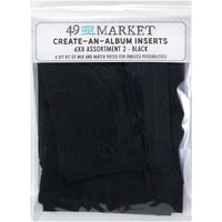 49 And Market Create-An-Album Foundation Inserts - Assort 2 Black