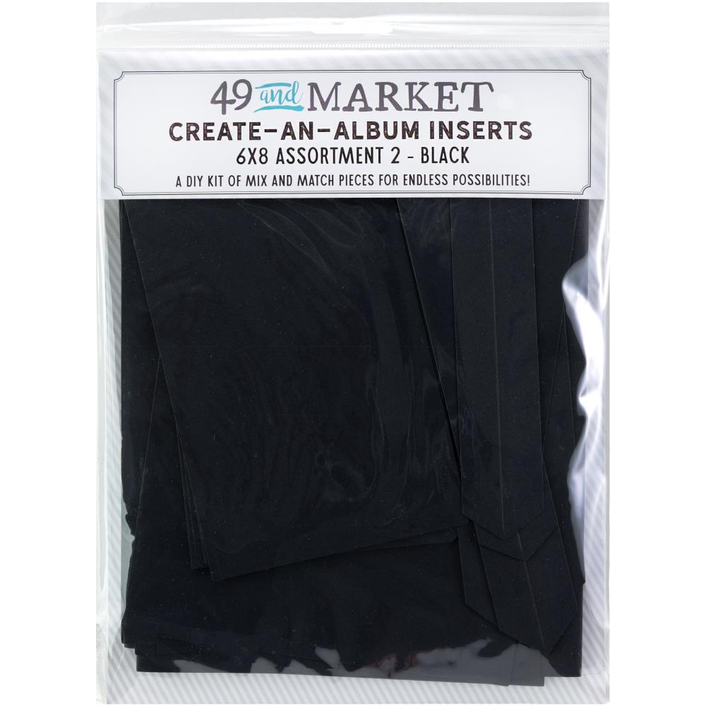 49 And Market Create-An-Album Foundation Inserts - Assort 2 Black