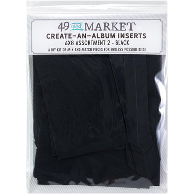 49 And Market Create-An-Album Foundation Inserts - Assort 2 Black