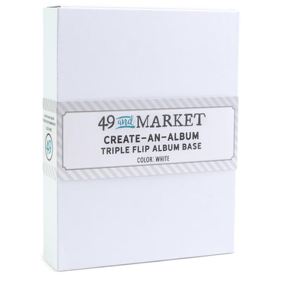 49 And Market Create-An-Album Triple Flip Album Base - White