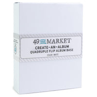 49 And Market Create-An-Album Quadruple Flip Album Base - White