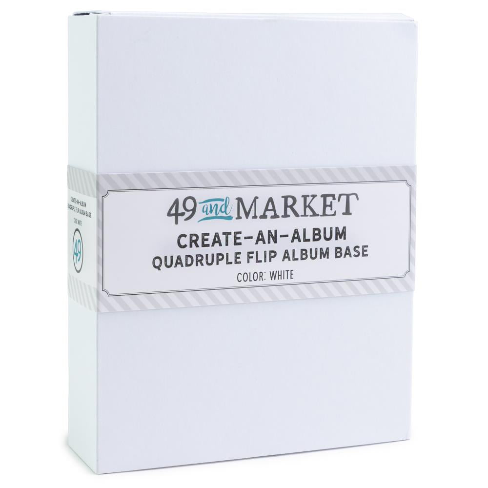49 And Market Create-An-Album Quadruple Flip Album Base - White
