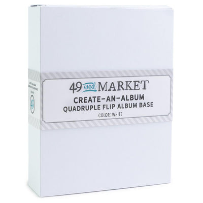 49 And Market Create-An-Album Quadruple Flip Album Base - White