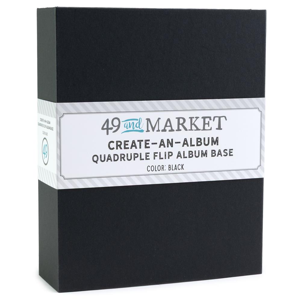 49 And Market Create-An-Album Quadruple Flip Album Base - Black