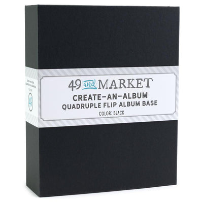 49 And Market Create-An-Album Quadruple Flip Album Base - Black