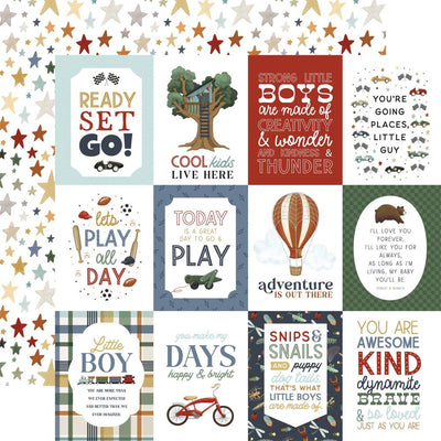 Carta Bella - That's My Boy Paper - 3X4 Journaling Cards