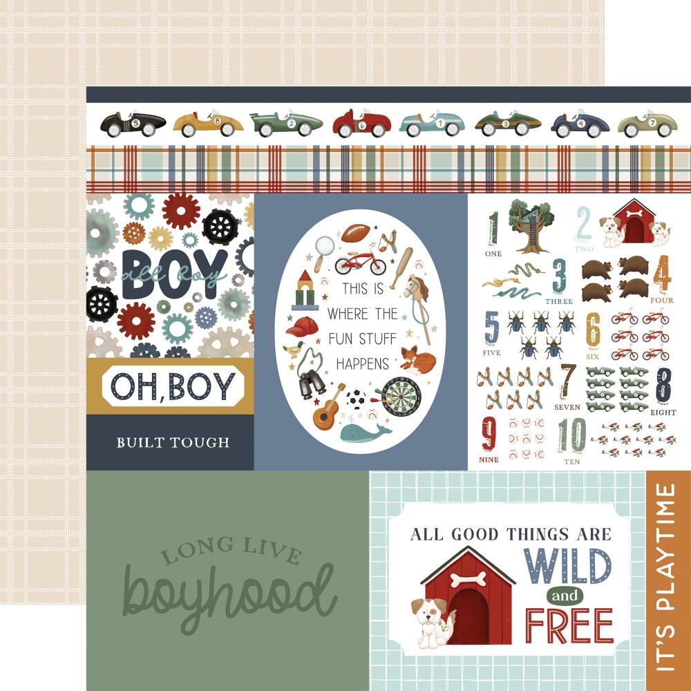 Carta Bella - That's My Boy Paper - Multi Journaling Cards