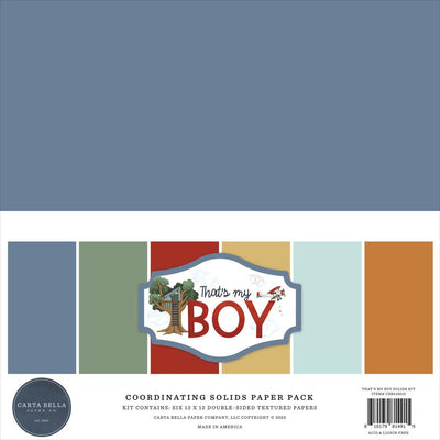 Carta Bella - That's My Boy Solids Paper Pack