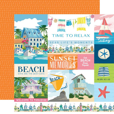 Carta Bella - Beach Town Paper - Multi Journaling Cards