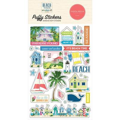 Carta Bella - Beach Town Puffy Stickers