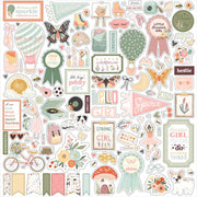 Carta Bella - That's My Girl 12x12 Element Cardstock Sticker Sheet