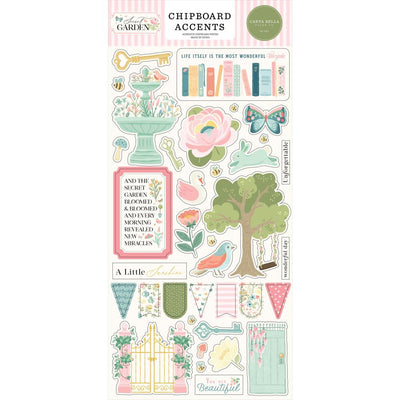 Carta Bella - Secret Garden Chipboard Stickers - Accents 6x13