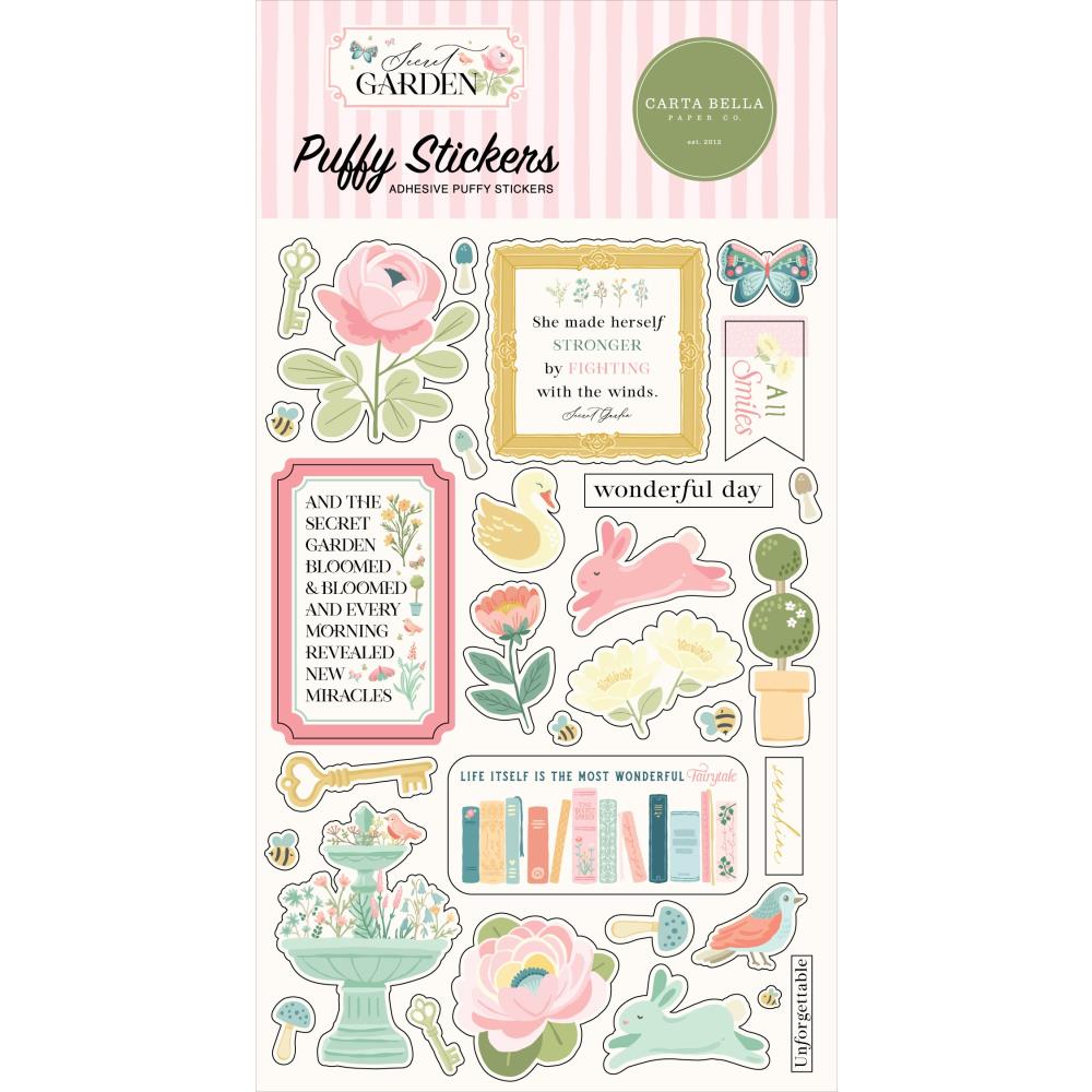 Carta Bella - Secret Garden Puffy Stickers