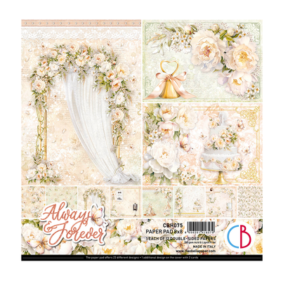 Ciao Bella - Always & Forever 8x8 Paper Pack 12/Pkg