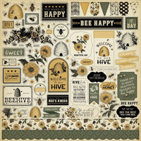 Carta Bella - Honey Bee 12x12 Cardstock Element Sticker Sheet