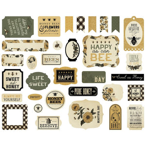 Carta Bella - Honey Bee Ephemera Die Cuts 33/Pkg