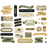 Carta Bella - Honey Bee Title & Phrases Die Cuts 32/Pkg
