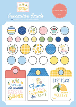 Carta Bella - Lemonade Decorative Brads
