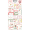 Carta Bella - Little Lullabies Baby Girl Chipboard Words & Phrases