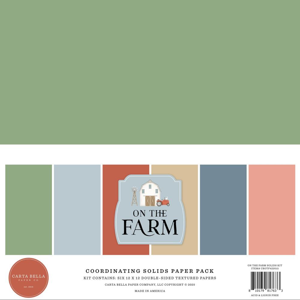 Carta Bella - On the Farm Solids Paper Pack