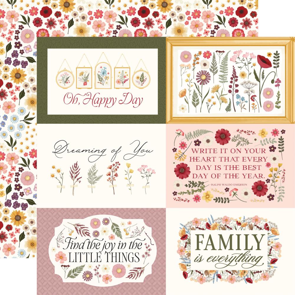 Carta Bella - Pressed Floral Paper - 6X4 Journaling Cards