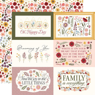 Carta Bella - Pressed Floral Paper - 6X4 Journaling Cards