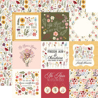 Carta Bella - Pressed Floral Paper - 4X4 Journaling Cards