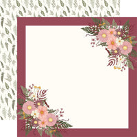 Carta Bella - Pressed Floral Paper - Full Of Magic Floral Frame
