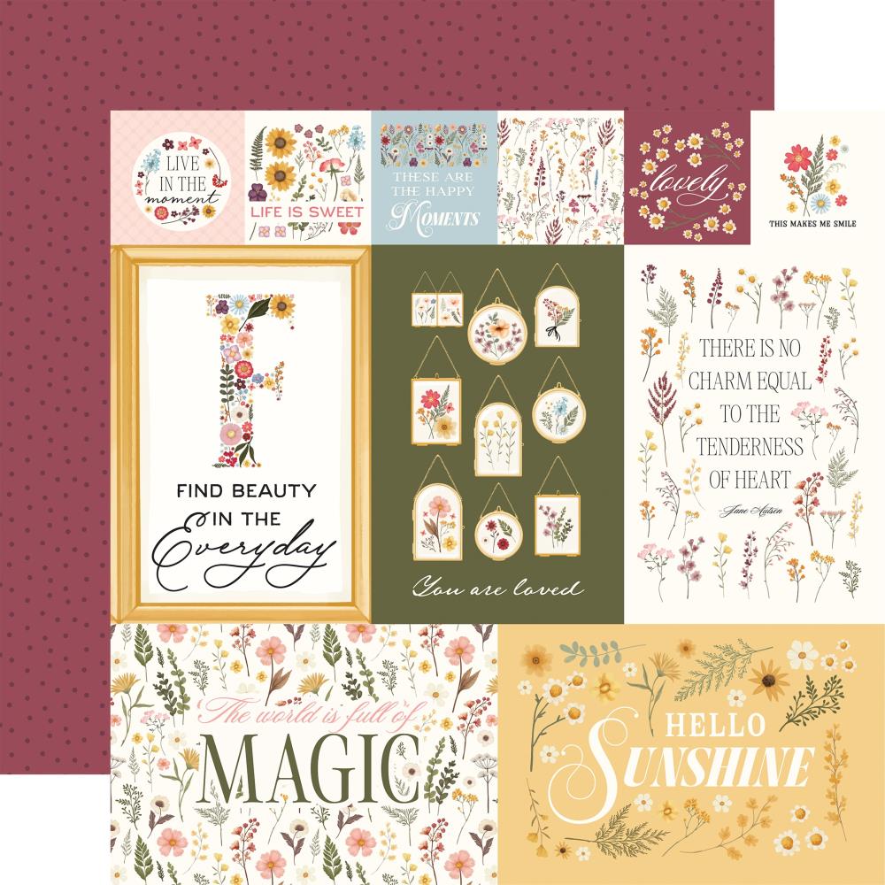 Carta Bella - Pressed Floral Paper - Multi Journaling Cards