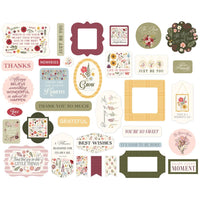 Carta Bella - Pressed Floral Ephemera Die Cuts 34/Pkg