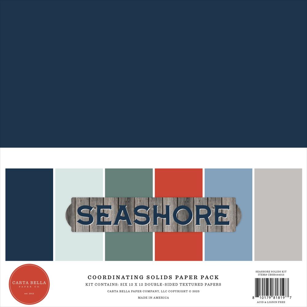 Carta Bella - Seashore Solids Paper Pack