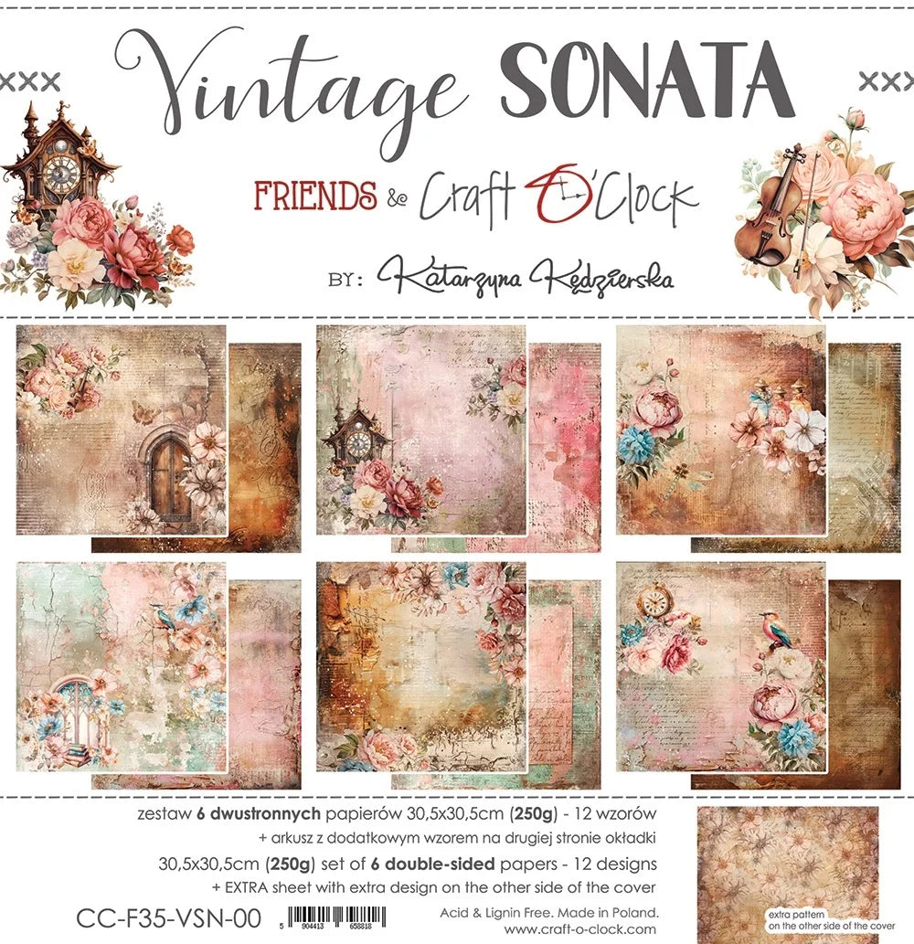 Craft O'Clock - Vintage Sonata 12x12 Papers Set