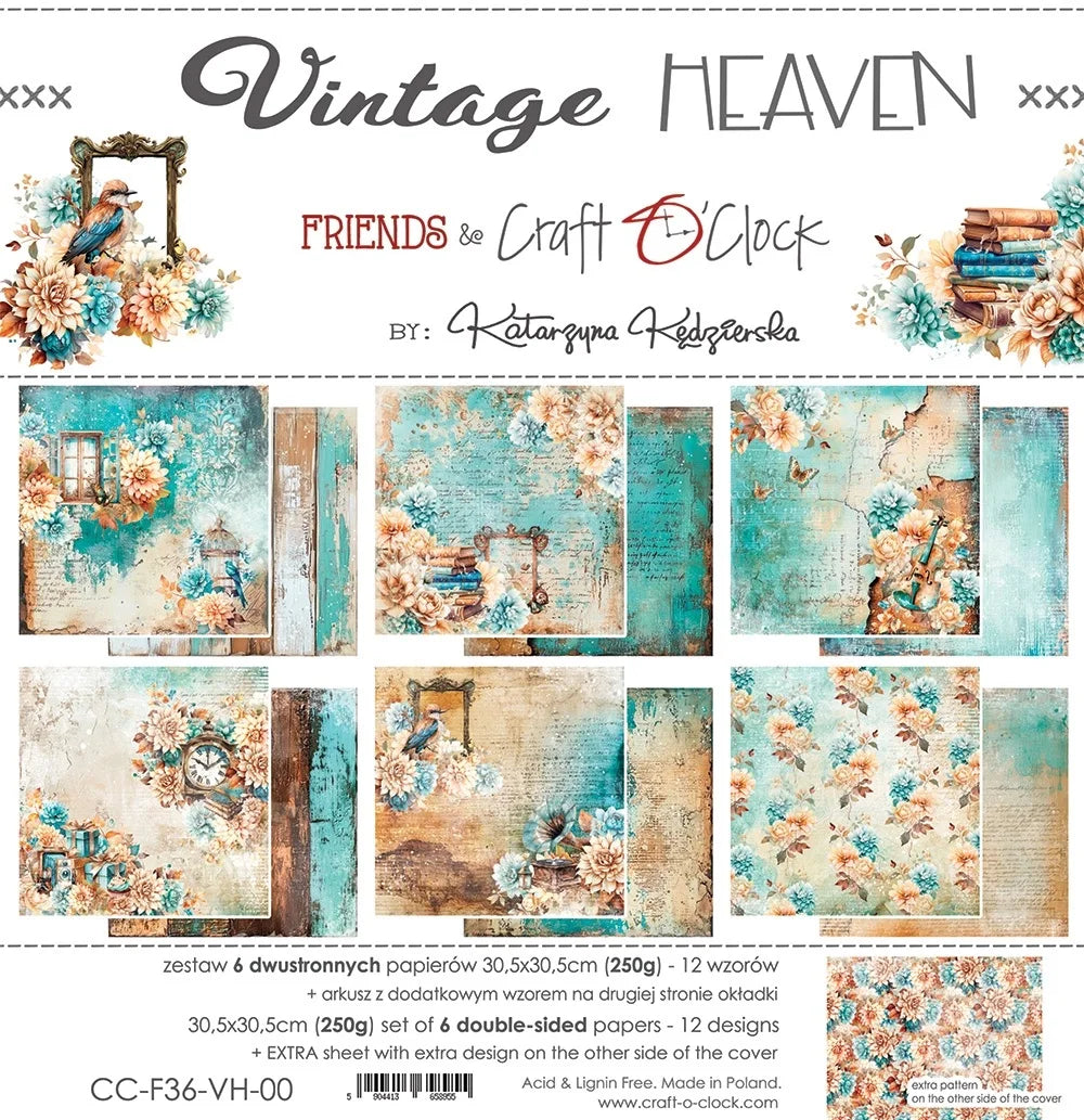 Craft O'Clock - Vintage Heaven 12x12 Papers Set