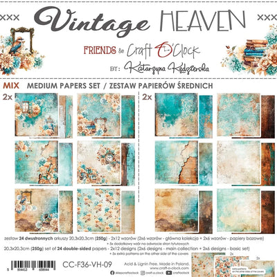 Craft O'Clock - Vintage Heaven 8x8 Mix Papers Set