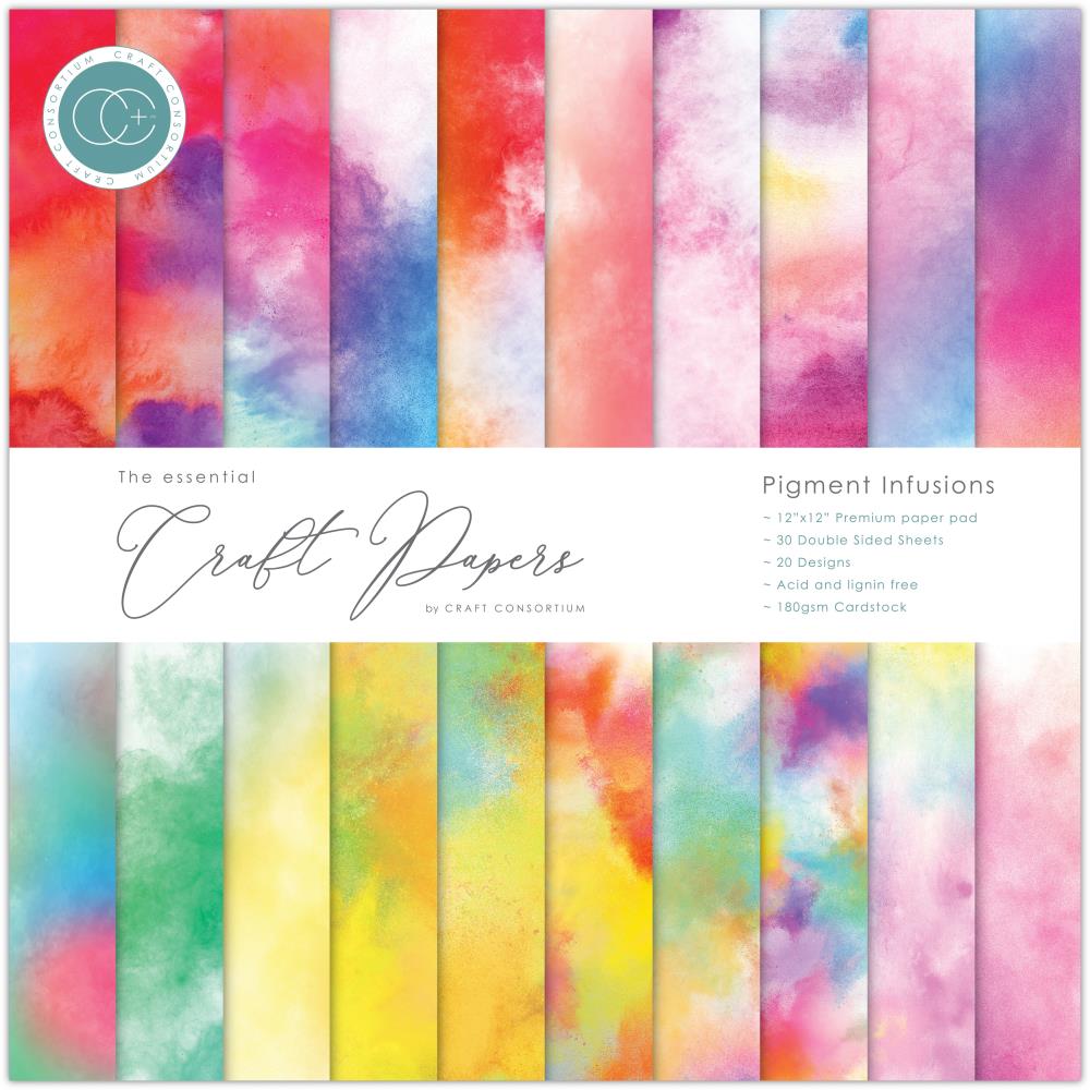 Craft Consortium Paper Pad 12"X12" 30/Pkg - Pigment Infusion