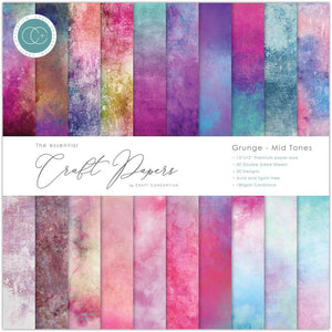 Craft Consortium Paper Pad 12"X12" 30/Pkg - Grunge Mid Tones