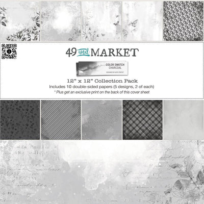 49 and Market - Color Swatch Charcoal 12x12 Collection Pack