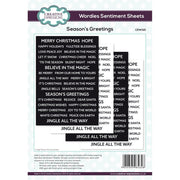 Creative Expressions Wordies Sentiment Sheets 6"X8" 4/Pkg - Season's Greetings