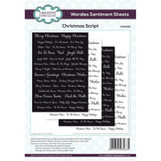 Creative Expressions Wordies Sentiment Sheets 6"X8" 4/Pkg - Christmas Script