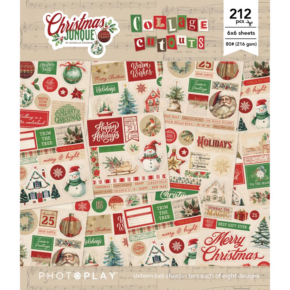 Photo Play - Christmas Junque Collage Cutouts 212pcs