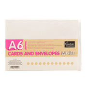 Couture Creations - Card + envelope set - White - A6 (50 Sets)